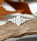 Marquise cut moissanite engagement ring, personalized vintage white gold ring, cubic zirconia wedding ring, bridal ring valentines day women product 1